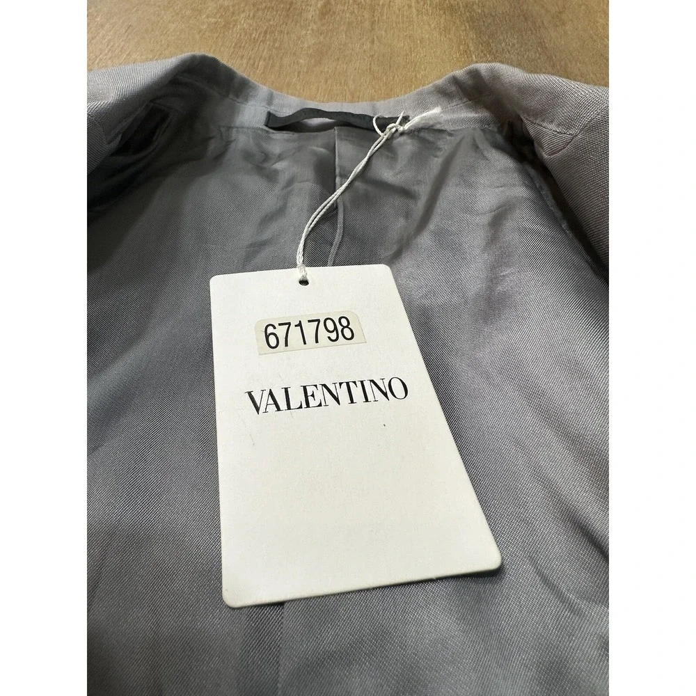 Valentino Men's Mohair Wool Sports Coat Blazer Gray Size 36 Single Breasted‎